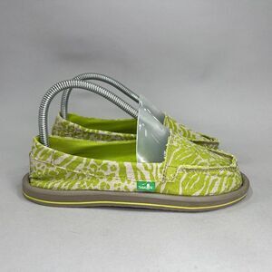 Sanuk Women's Size‎ 6 Donna Leopard Print Slip On Shoes